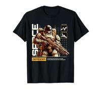 Defensor Espacial de Ciencia ficción La Batalla por la Supervivencia Camiseta