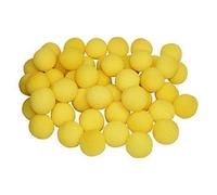 Defgeph Juego de 50 bolas suaves de esponja amarilla de 3,5 cm para primeros planos, comedia clásica de calles mágicas (amarillo, 3,5 cm)
