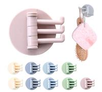 DEFGNOP Juego De 10 Ganchos Adhesivos Para Pared De Tres Brazos, Colgador Llaves, Gancho Adhesivo Pared, No Requiere PerforacióN, Para Cocina, BañO Y Sala De Estar