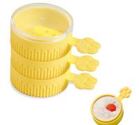 DEFGNOP Moldes Helados, Molde Helado Bebe, Moldes Para Helados En Silicona De Grosor Reforzado Sin Bpa Para NiñOs Y Adultos, Postres, Chocolate Y 50 Palos De Madera (Amarillo)