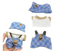 DEFGNOP Ropa Lbu, Conjunto Azul Denim, Ropa Muñeca Lbu Colgante 17cm, Ropa Lbu DIY Regalo Niños, Ropa Muñeca Cute Mini