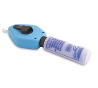 Defi Tiralíneas carcasa ABS 30 m con gancho y manivela azul negro depósito de polvo 100 g con polvo extra cuerda 1 mm para construcción y marcado