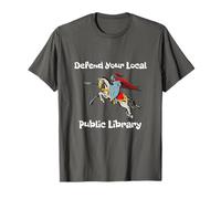 Defiende tu Biblioteca pública Local Funny Armored Knight Camiseta