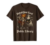 Defiende tu Obra de Arte OVNI de Caballero Cruzado de la Biblioteca Local Camiseta