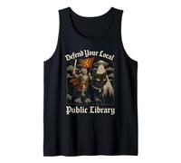 Defiende tu Obra de Arte OVNI de Caballero Cruzado de la Biblioteca Local Camiseta sin Mangas