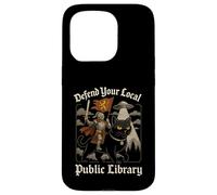 Defiende tu Obra de Arte OVNI de Caballero Cruzado de la Biblioteca Local Carcasa para iPhone 15 Pro