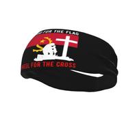 Defiendo la bandera de Angola y me arrodillo ante la cruz. Diademas para hombre y mujer, antideslizantes, transpirables, deportivas, para gimnasio, baloncesto, yoga.