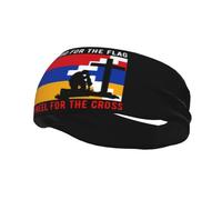 Defiendo la bandera de Artsaj y me arrodillo ante la cruz. Diademas para hombre y mujer, antideslizantes, absorbentes, deportivas, para gimnasio, baloncesto, yoga.
