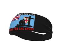 Defiendo la bandera de Fiji y me arrodillo ante la cruz. Diademas para hombre y mujer, antideslizantes, absorbentes, deportivas, para gimnasio, baloncesto, yoga.