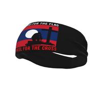 Defiendo la bandera de Laos y me arrodillo ante la cruz. Diademas para hombre y mujer, antideslizantes, absorbentes, deportivas, para gimnasio, baloncesto, yoga.
