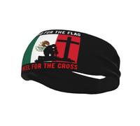Defiendo la bandera de México y me arrodillo ante la cruz. Diademas para hombre y mujer, antideslizantes, absorbentes, deportivas, para gimnasio, baloncesto, yoga.