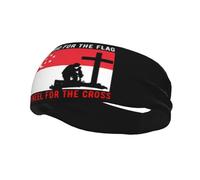 Defiendo la bandera de Singapur y me arrodillo ante la cruz. Diademas para hombre y mujer, antideslizantes, absorbentes, deportivas, para gimnasio, baloncesto, yoga.