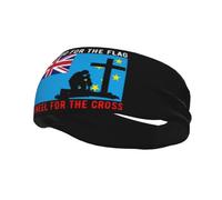 Defiendo la bandera de Tuvalu y me arrodillo ante la cruz. Diademas para hombre y mujer, antideslizantes, absorbentes, deportivas, para gimnasio, baloncesto, yoga.