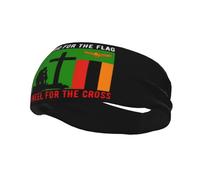Defiendo la bandera de Zambia y me arrodillo ante la cruz. Diademas para hombre y mujer, antideslizantes, absorbentes, deportivas, para gimnasio, baloncesto, yoga.