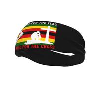 Defiendo la bandera de Zimbabue y me arrodillo ante la cruz. Diademas para hombre y mujer, antideslizantes, absorbentes, deportivas, para gimnasio, baloncesto, yoga.