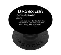 Definición Bisexual Lindo Gay Bi Orgullo Sexual LGBTQ Bi Adulto PopSockets PopGrip Adhesivo