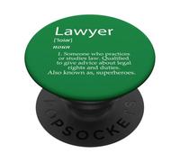 Definición de Abogado para Mujeres Hombres Abogados Oficina Bufete de Abogados PopSockets PopGrip Adhesivo