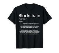 Definición de Blockchain Bitcoin Criptomoneda Camiseta