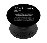 Definición de Blockchain: ¿Qué es Blockchain? Bitcoin Crypto PopSockets PopGrip Adhesivo