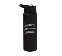 Definición de bostezo - Explicación sarcástica divertida del bostezo Stainless Steel Insulated Water Bottle