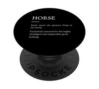 Definición de Caballo - Explicación Divertida del Caballo sarcástico PopSockets PopGrip Adhesivo