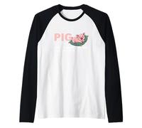 Definición de Cerdo Criatura mágica Convierte Verduras en Tocino Camiseta Manga Raglan