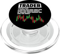 Definición de comerciante - Inversor de Dinero criptográfico de Comercio de acciones PopSockets PopGrip para MagSafe