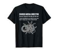Definición de Director de Medios de la Iglesia Resuelve Problemas Gracioso Camiseta