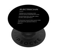 Definición de Electricista Divertido Diccionario sarcástico PopSockets PopGrip Adhesivo