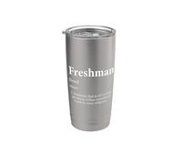 Definición de estudiante de primer año divertido regalo universitario de secundaria Vaso térmico de acero inoxidable de doble pared