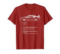 Definición de Icono Diseño Genial del icónico Coche Deportivo Italiano Camiseta, Hombre, Arándano, S