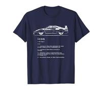 Definición de Icono Diseño Genial del icónico Coche Deportivo Italiano Camiseta, Hombre, Azul Marino, S