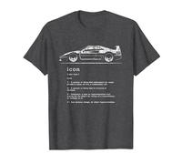 Definición de Icono Diseño Genial del icónico Coche Deportivo Italiano Camiseta, Hombre, Jaspeado Oscuro, 4XL