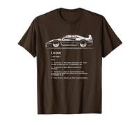 Definición de Icono Diseño Genial del icónico Coche Deportivo Italiano Camiseta, Hombre, Marrón, XL