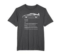 Definición de Icono Diseño Genial del icónico Coche Deportivo Italiano Camiseta, Hombre Tallas Grandes, Jaspeado Oscuro, 4X Alto