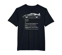 Definición de Icono Diseño Genial del icónico Coche Deportivo Italiano Camiseta, Hombre Tallas Grandes, Negro, 4X Alto