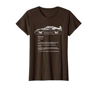 Definición de Icono Diseño Genial del icónico Coche Deportivo Italiano Camiseta, Mujer, Marrón, XXL