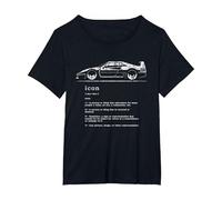 Definición de Icono Diseño Genial del icónico Coche Deportivo Italiano Camiseta, Mujer Tallas Grandes, Negro, 1XL Grande
