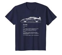Definición de Icono Diseño Genial del icónico Coche Deportivo Italiano Camiseta, Niños, Azul Marino, 12 años