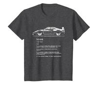 Definición de Icono Diseño Genial del icónico Coche Deportivo Italiano Camiseta, Niños, Jaspeado Oscuro, 2 años