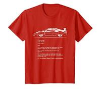 Definición de Icono Diseño Genial del icónico Coche Deportivo Italiano Camiseta, Niños, Rojo, 6 años