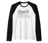 Definición de Iglesia Un Hospital para Pecadores Santos Fe Jesús Camiseta Manga Raglan