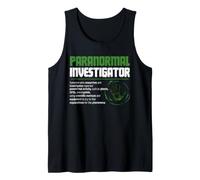 Definición de investigador Paranormal Fantasma Investigación Humor Camiseta sin Mangas