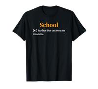 Definición de la Escuela Divertido Estudiante Universitario Aula Humor Broma Camiseta