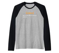 Definición de la Escuela Divertido Estudiante Universitario Aula Humor Broma Camiseta Manga Raglan