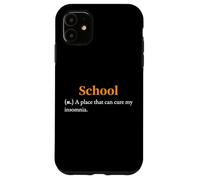 Definición de la Escuela Divertido Estudiante Universitario Aula Humor Broma Carcasa para iPhone 11