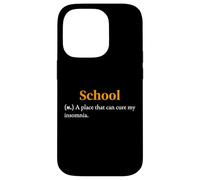 Definición de la Escuela Divertido Estudiante Universitario Aula Humor Broma Carcasa para iPhone 14 Pro