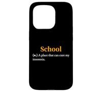 Definición de la Escuela Divertido Estudiante Universitario Aula Humor Broma Carcasa para iPhone 15 Pro