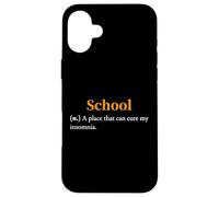 Definición de la Escuela Divertido Estudiante Universitario Aula Humor Broma Carcasa para iPhone 16 Plus