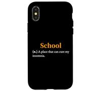Definición de la Escuela Divertido Estudiante Universitario Aula Humor Broma Carcasa para iPhone X/XS